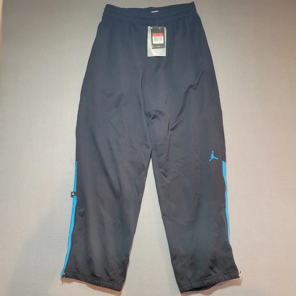 Jordan Sport Cut Dri-FIT Track Pants Black Blue Large Jumpman Oversized Mens NEW